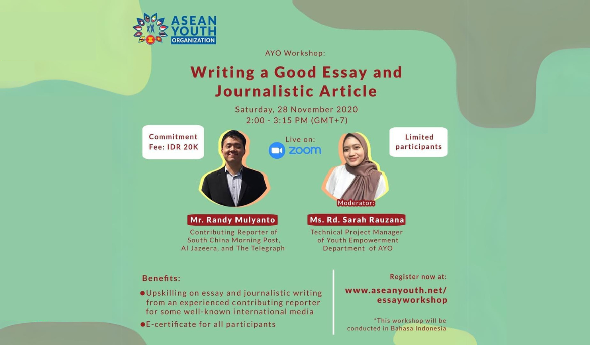AYO Workshop: Writing a Good Essay and Journalistic Article