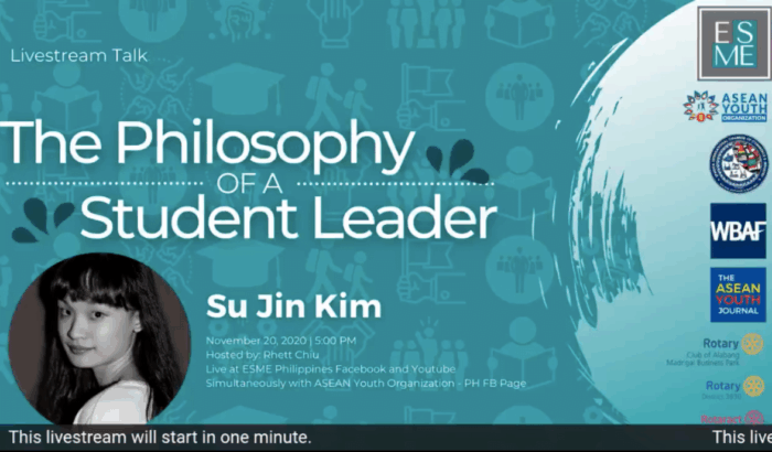 The Philosophy of a Student Leader with Su Jin Kim